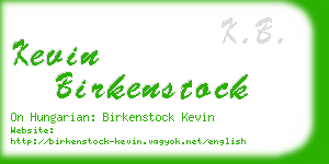 kevin birkenstock business card